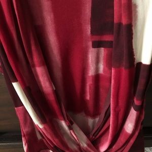 Red wine sleeveless blouse